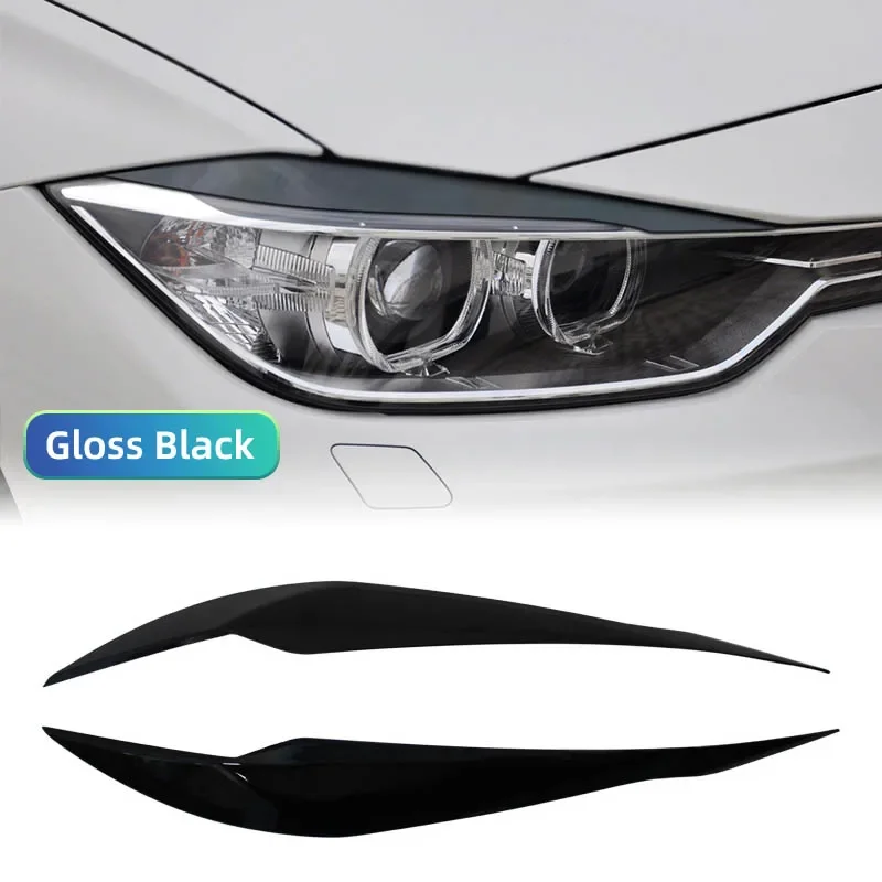 Gloss ABS Headlight Eyebrow Eyelid for BMW F30 Sedan 2012-2015 320i 328i 335i F80 M3 2014-2018 F31 T