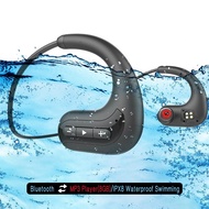 8GB IPX8 wireless Bluetooth headphones waterproof MP3 music player for swimming diving sports