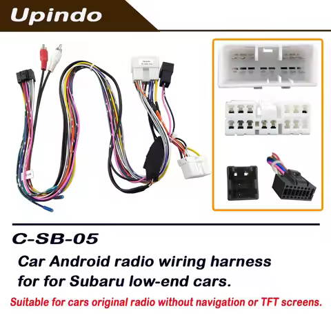 Car Radio Android Head Unit Cable 16-pin Power Wiring Harness Adapter Connector for Subaru Legacy Ou