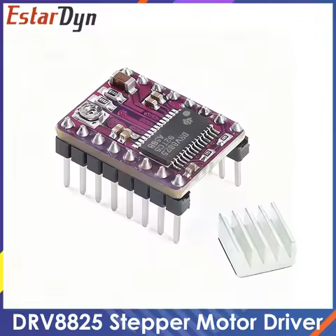 DRV8825 Stepper Motor Driver Module 1.5A 1/32 Micro Step Stick, Replace A4988 for 3D Printer CNC Eng