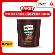Paket 1 Karton Wafer Wafello Italian Bites Cokelat Pouch