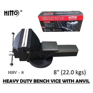 Hitto 200mm (8") Heavy Duty Bench Vice with Anvil