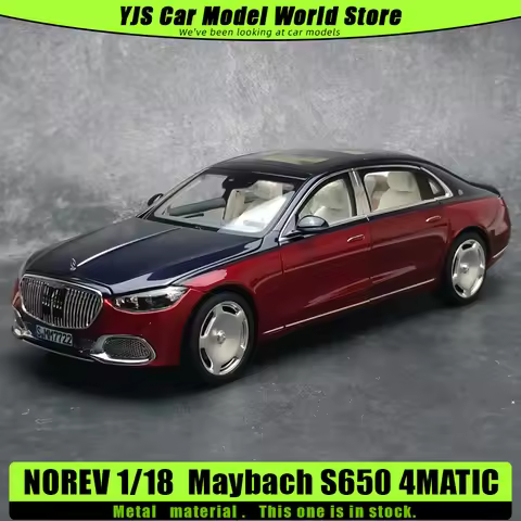 NOREV 1/18 Scale Maybach S650 4MATIC Static Car Model Diecast Model Ornament Holiday Gift Collection