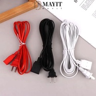 MAYIT AC Power Cord, PVC Two-pin Power Extension Cord, 2/3/5m Copper Cables