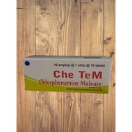CHE TEM (Chlorphamine Maleate) 4 MG CONTAINS 10 STRIPS PER BOX