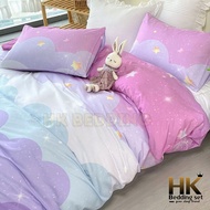 Bed sheet set Bed cover size 90X200 120X200 160X200 180X200 200X200 Galaxy Cloud Rain