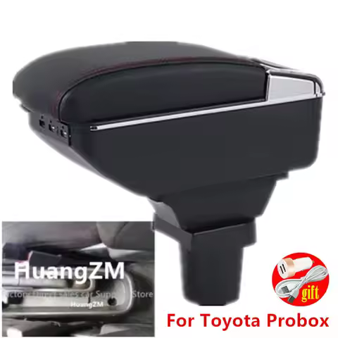 For Toyota Probox Armrest box Dual layer heighten central Store content box cup holder ashtray acces