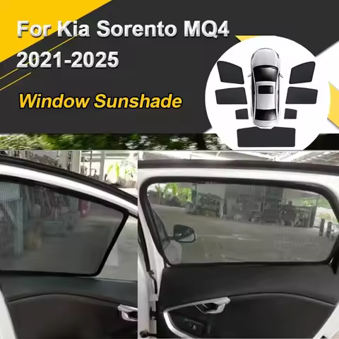 Car Sun Shades For Kia Sorento MQ4 MK4 2021 2022-2025 Sunshades Magnetic Heat insulation Visor Windo