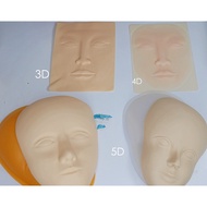 Permanent Makeup 1pc 4D/3D/5D Solid Tattoo Practice Skin Blank Faces Practice Skin training