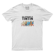 Kaos Kartun Anime Manga Tintin Cartoon T-Shirt Custom Satuan Sablon DTF New States Apparel Premium D