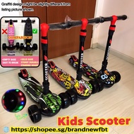 Kids scooter light wheels adjustable skate kick scooter kids toy