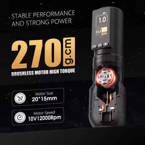 Tattoo Ambition Machine Ambition Soldier270 Kit Wireless Tattoo Machine Stroke Pen 4.0+4.5mm Profess