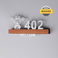 House Number Plate Household Digital Sign Room Hotel Sign Prompt Sign Custom Self-adhesive 3D Door N