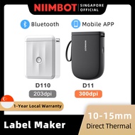 NIIMBOT D110 2024 Label Maker 10-15mm D11 2025, Portable Bluetooth Sticker Printer with Mobile APP