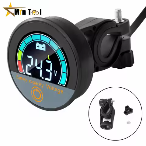 DC8-100V Digital Car Voltmeter 2 in 1 Battery Monitor Voltage Meter Detector Tester Monitor Panel Fo