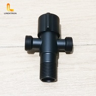 ONDA JF FLOW 2-BRANCH TOILET FAUCET STOP BLACK 1/ 2" INCH ONDA 2-BRANCH BLACK TOILET FAUCET STOP BLA