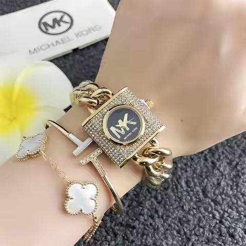 Michael Kors Ladies Square Quartz Watch Casual Business Style Wristwatch Fashion Luxury Minimalist T