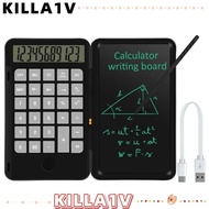 KILLA1V Standard Function Calculator, Writing Pad 12-Digit Math Calculator, Lock Function With Stylu