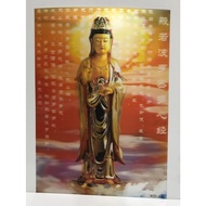 3D POSTER IMAGE DISPLAY DEWI KWAN YIN STANDING SIZE 24x34 cm (PxH) WITHOUT FRAME
