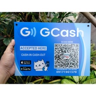 G-Cash Laminated With QR Scan Code Top Signage Sintra Board: Enhance Cash In and Cash Out Efficiency