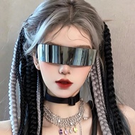 Avant-garde Conjoined Cyberpunk Style Sunglasses Future Technology High-Sensitivity Glasses Discount