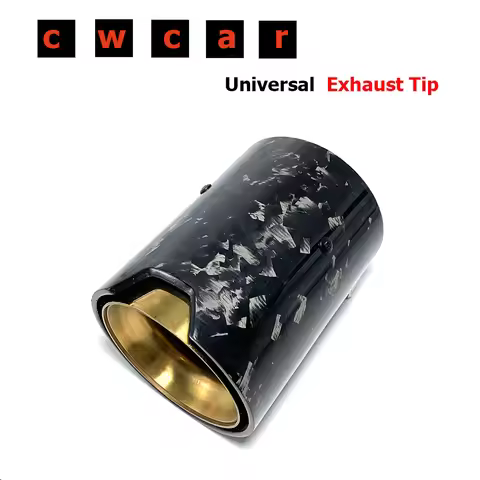 1*M Forged Carbon Fiber+Golden Stainless Steel Exhaust Tip Tailpipe for BMW M2 M3 M4 M135i M235i M14