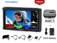 FEELWORLD FW568 PRO 6 Inch 1200nit High Bright Camera DSLR Field Monitor with F750 4400mAh Battery a
