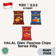 HALAL Oishi Panchos Chips Series/Rasa Jagung Pedas/Rasa Keju Nacho/Rasa Sapi Panggang 145g