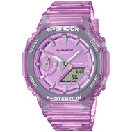 CASIO 卡西歐 G-SHOCK 女錶 八角農家橡樹 半透明雙顯手錶-粉 GMA-S2100SK-4A