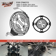 2024 Motorcycle Accessories Exhaust End Pipe Decorative Grille Cover for CFMOTO 700CL-X 700CLX CLX70