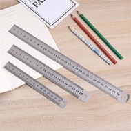 15CM / 30CM Stainless Steel Ruler Metal Ruler With Hole School Office Student Stationery