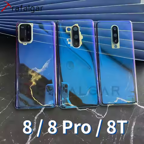 Trafalgar Clear Glass For Oneplus 8 Pro 8T Battery Cover Back Glass Panel Rear Housing Case With Cam