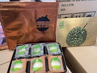 ‼️供應商現貨 售完即止‼️ ❤️‍🔥馬來西亞直送榴槤鮮生-新鮮榴槤果蓉冰皮月餅（頂級黑刺➕貓山皇各3個) （6個盒裝）