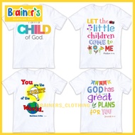BIBLE VERSE SUBLIMATION T-SHIRT FOR KIDS (COTTON SPANDEX) Tshirt Budak Perempuan Tshirt Kids Girl