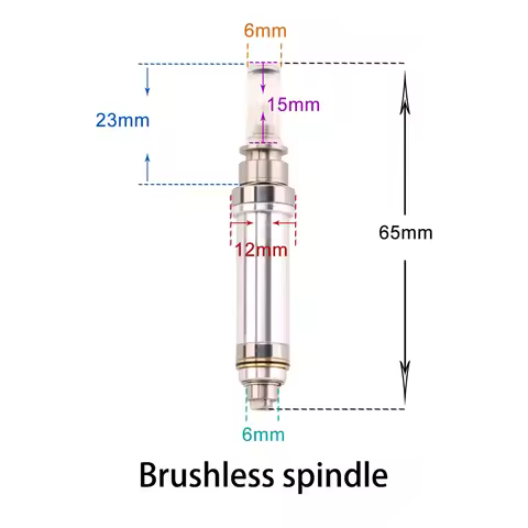 Brushless Spindle 1 Piece Nail Drill Accessories Brushless Handle Spindle Carbon Brush