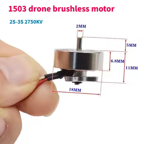 Motor 2750KV 2S-3S 1503 Mini Model Airplane Brushless Motor Drone