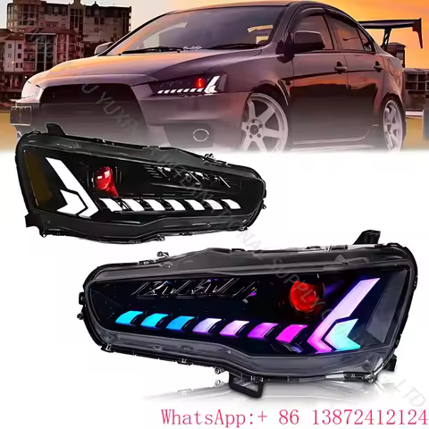 High Quality LED Headlights for Mitsubishi Lancer EX 2008 - 2023 Lancer EVO X RGB Accessories Body K