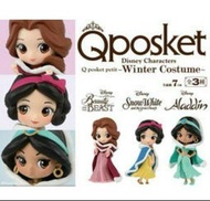冬裝 日版 Qposket Petit Winter Costume 貝兒 白雪 茉莉 Disney Princess 迪士尼公主 Mini Figure 公仔