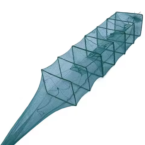 1.5M Crab Crayfish Lobster Catcher Foldable Crab Fish Net Shrimp Cage for Crab Crayfish Lobster Outd