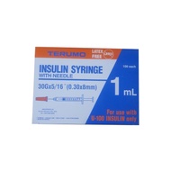 Terumo Insulin Syringe, 1ml With 30g x 5/16" Needle 1pcs