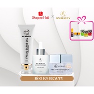 Set of 3 facial care to brighten skin and prevent melasma Cream 25g + Serum 30ml + Exfoliator 120ml