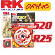 520 RK ORING CHAIN STT SPROCKET R25 Yamaha Sprocket Sets With RK 520 Oring Chain Japan