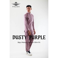 DUSTY PURPLE BAJU MELAYU MODERN SLIMFIT | DUALZIP | SET TUNANG NIKAH