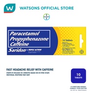 SARIDON Triple Action Paracetamol 250mg / Propyphenazone 150mg / Caffeine 50mg 10 Tablets