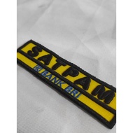 BRI Security Name Bet Embossed Computer Embroidery 3.5x12 cm klt embroidery