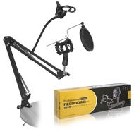 Promo Super Lengkap Mic Condenser BM 800 + Stand + Pop Filter + Soundcard V8S V8S+ Bluetooth + Split