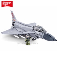 Sluban | 211PCS Air Force Model Bricks J-10 CS Fighter Aircraft Building Blocks Sets J10 Military Ed