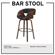 Bar Stool PVC Cushion Chair High Stool Bar High Chair Bar Stool With Backrest Bar Chair Wooden Bar Stool