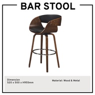 Bar Stool PVC Cushion Chair High Stool Bar High Chair Bar Stool With Backrest Bar Chair Wooden Bar S