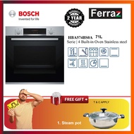 Bosch HBA574BS0A Series 4 Built-in Oven 71L Pyrolytic Bosch Oven / Bosch HBA574BS0A Built In Oven [ 